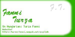 fanni turza business card